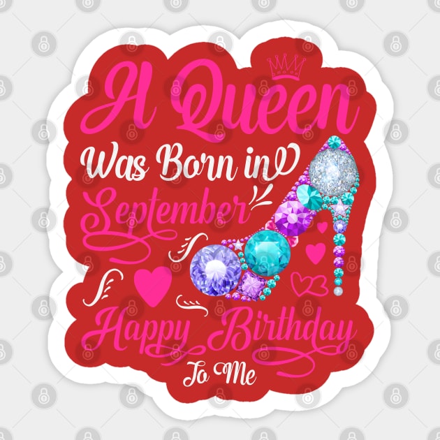 A Queen Was Born In September-Happy Birthday Sticker by Creative Town